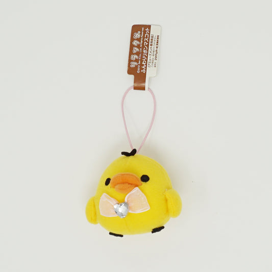 2012 Kiiroitori with Ribbon and Gem Plush Keychain - Rilakkuma
